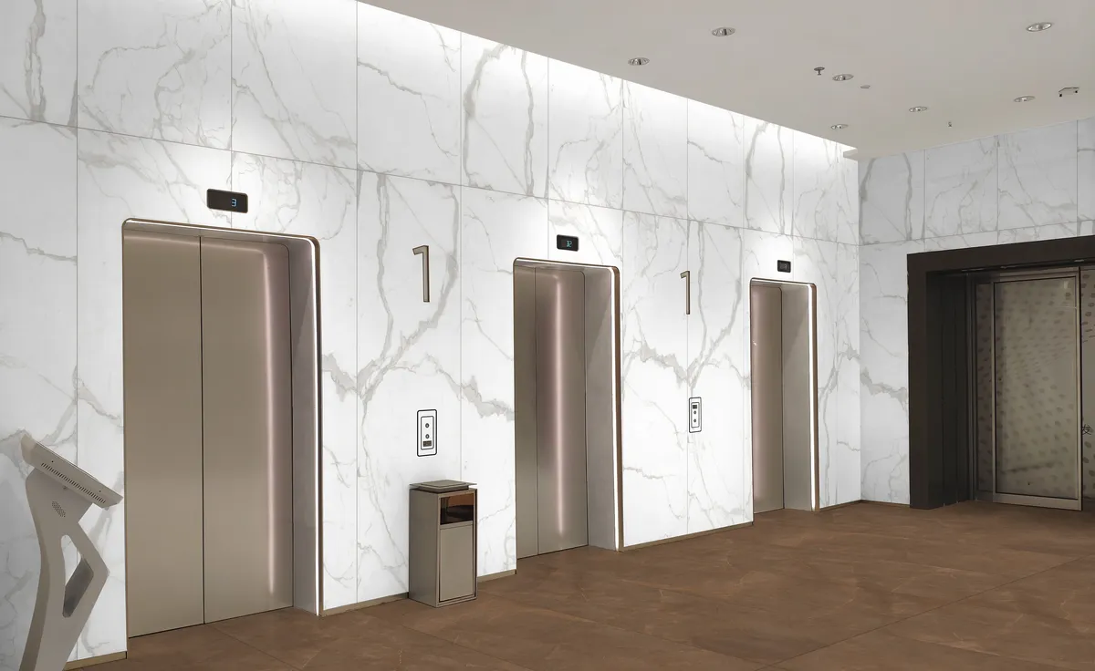 Marble Statuario aplicado em ambiente